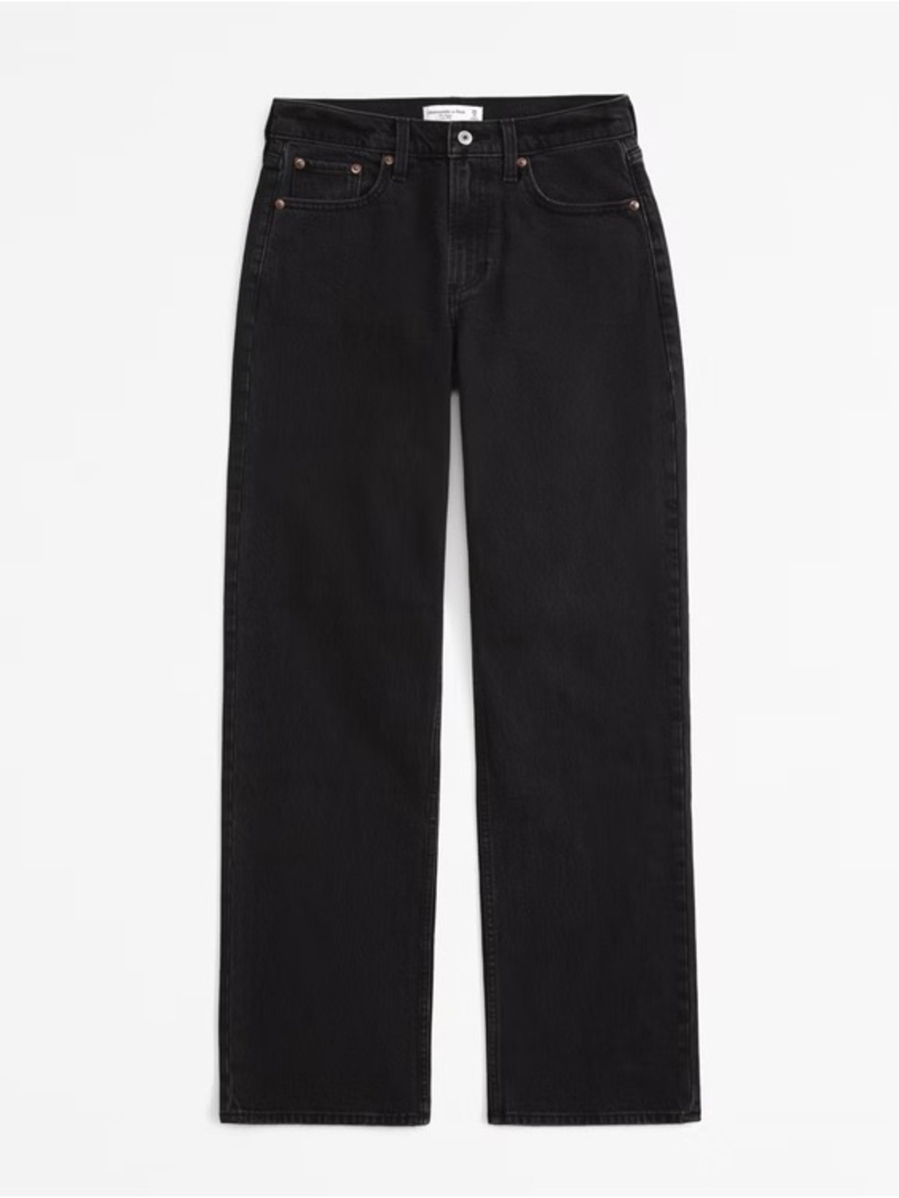 Abercrombie & Fitch Short Curve Love Low Rise Baggy Jeans - Black